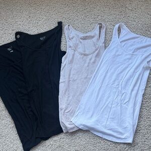 Set of 4 Isabel Maternity by Ingrid & Isabel 2 Black, Beige, and White Tank Tops